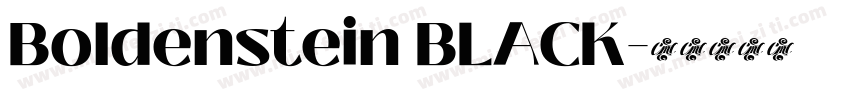 Boldenstein BLACK字体转换